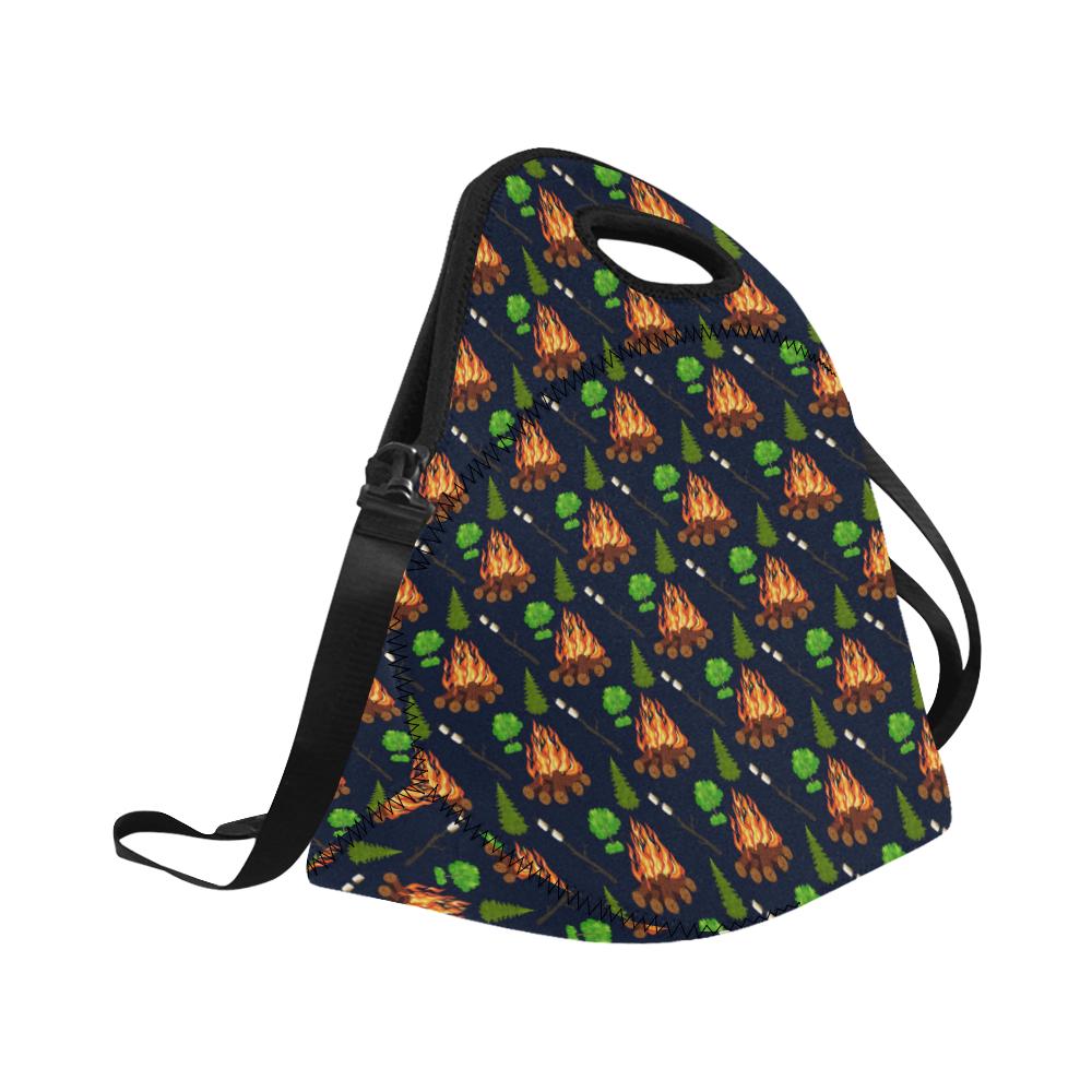 Camfire marshmallow Camping Design Print Neoprene Lunch Bag (Model 1669)(Large)-JTAMIGO.COM
