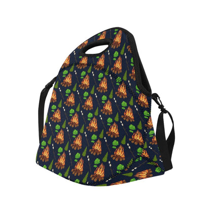 Camfire marshmallow Camping Design Print Neoprene Lunch Bag (Model 1669)(Large)-JTAMIGO.COM