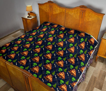 Camfire marshmallow Camping Design Print Premium Quilt-JTAMIGO.COM
