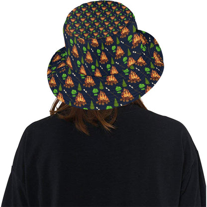 Camfire marshmallow Camping Design Print Unisex Bucket Hat