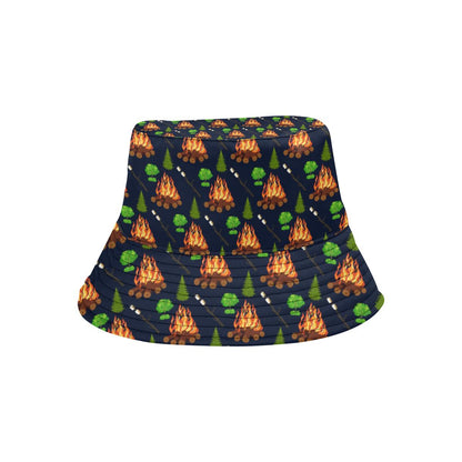 Camfire marshmallow Camping Design Print Unisex Bucket Hat