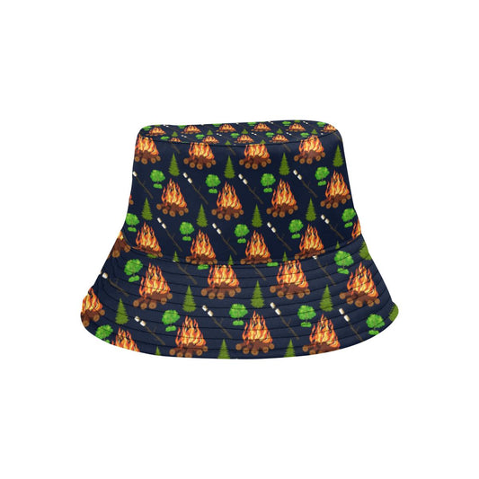 Camfire marshmallow Camping Design Print Unisex Bucket Hat