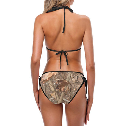 Camo Realistic Tree Forest Autumn Print Custom Bikini Swimsuit (Model S01)-JTAMIGO.COM