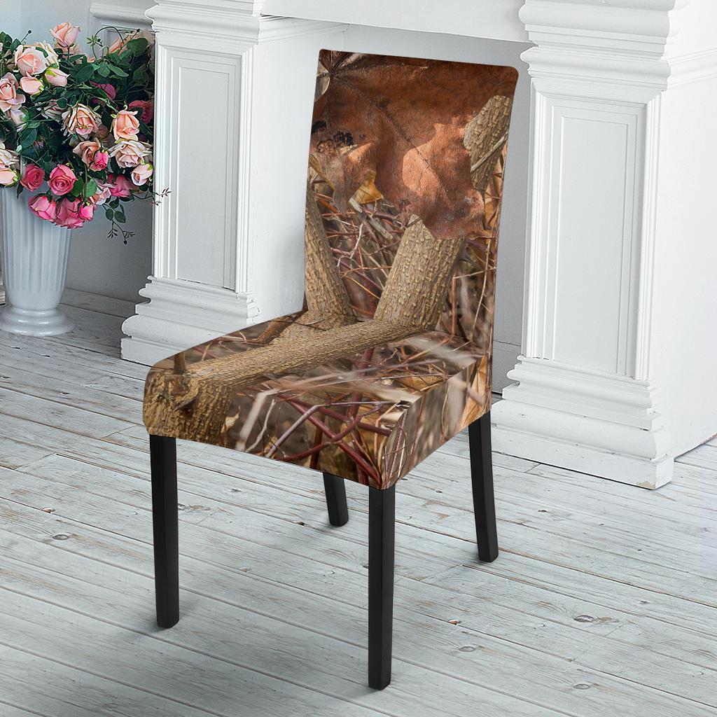 Camo Realistic Tree Forest Autumn Print Dinning Chair Slipper-JTAMIGO.COM