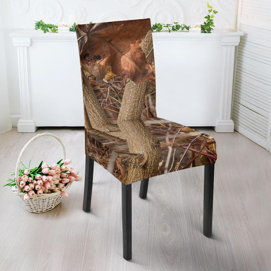 Camo Realistic Tree Forest Autumn Print Dinning Chair Slipper-JTAMIGO.COM