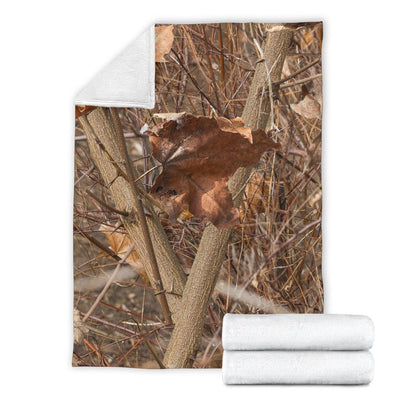 Camo Realistic Tree Forest Autumn Print Fleece Blanket