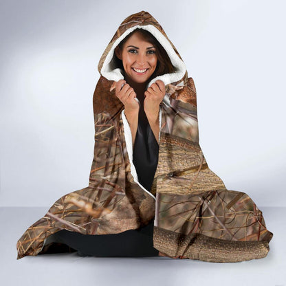 Camo Realistic Tree Forest Autumn Print Hooded Blanket-JTAMIGO.COM