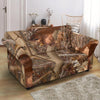 Camo Realistic Tree Forest Autumn Print Loveseat Slipcover-JTAMIGO.COM