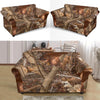 Camo Realistic Tree Forest Autumn Print Loveseat Slipcover-JTAMIGO.COM