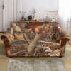 Camo Realistic Tree Forest Autumn Print Loveseat Slipcover-JTAMIGO.COM