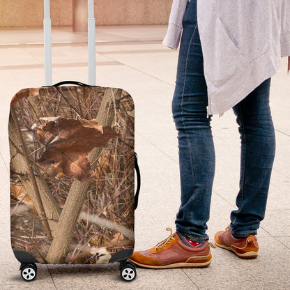 Camo Realistic Tree Forest Autumn Print Luggage Cover Protector