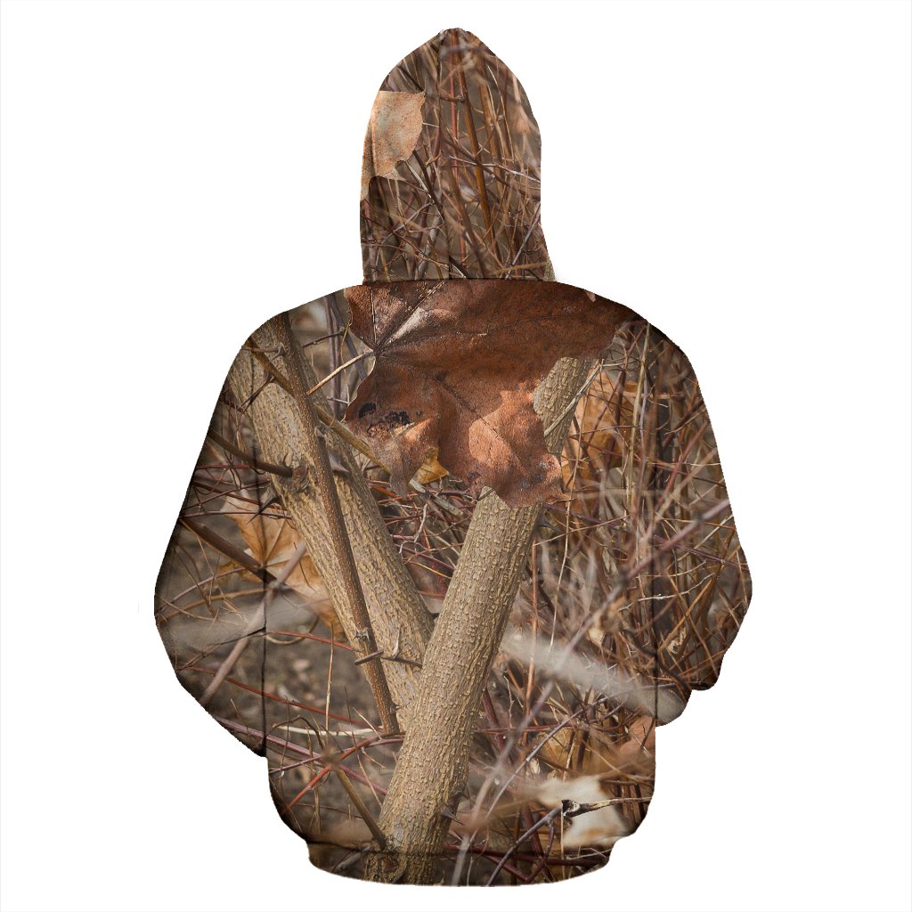 Camo Realistic Tree Forest Autumn Print Pullover Hoodie
