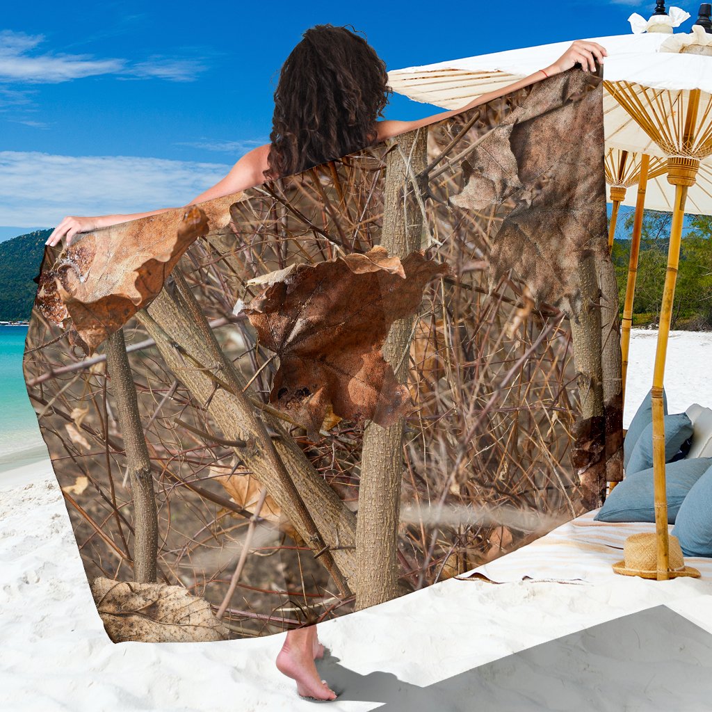 Camo Realistic Tree Forest Autumn Print Sarong Pareo Wrap