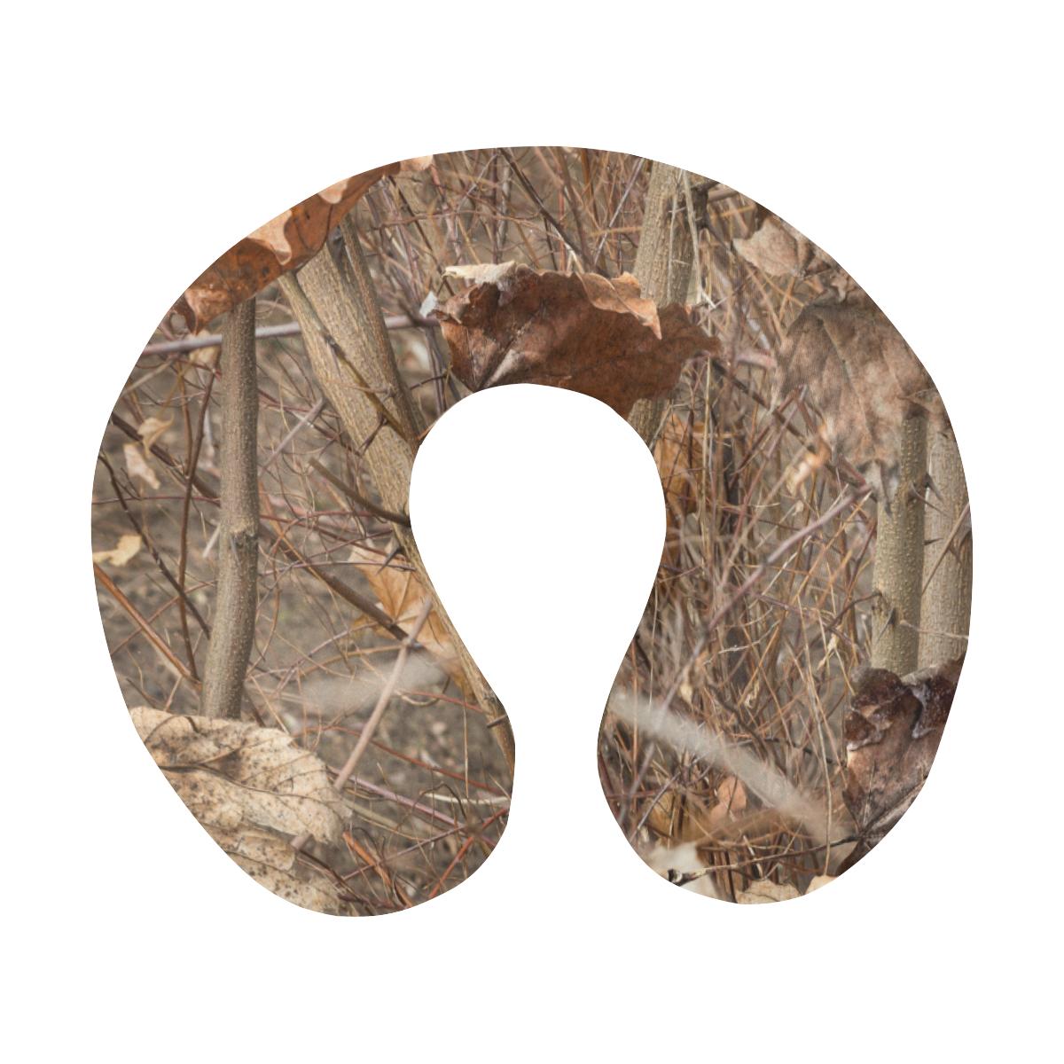 Camo Realistic Tree Forest Autumn Print U-Shaped Travel Neck Pillow-JTAMIGO.COM