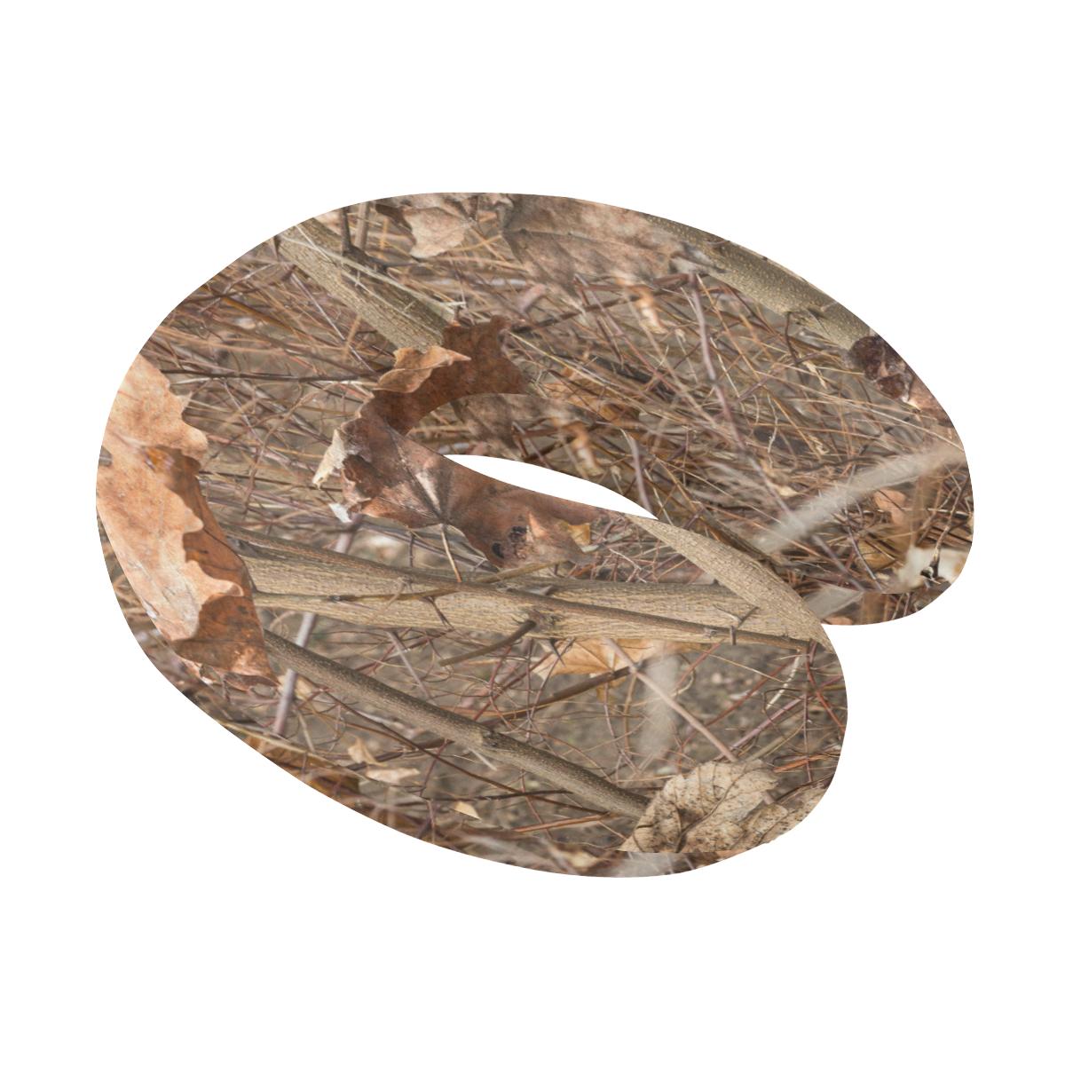 Camo Realistic Tree Forest Autumn Print U-Shaped Travel Neck Pillow-JTAMIGO.COM