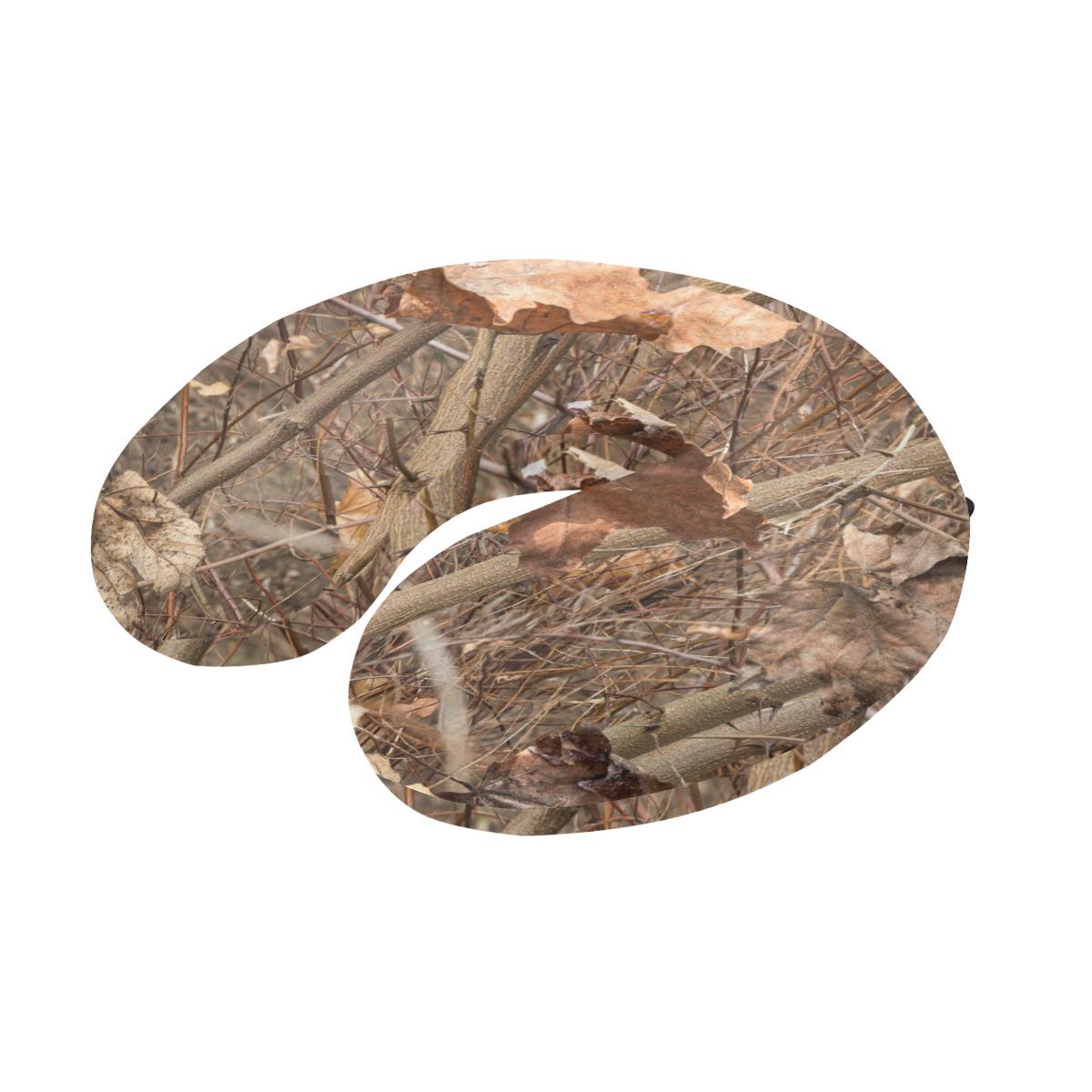 Camo Realistic Tree Forest Autumn Print U-Shaped Travel Neck Pillow-JTAMIGO.COM