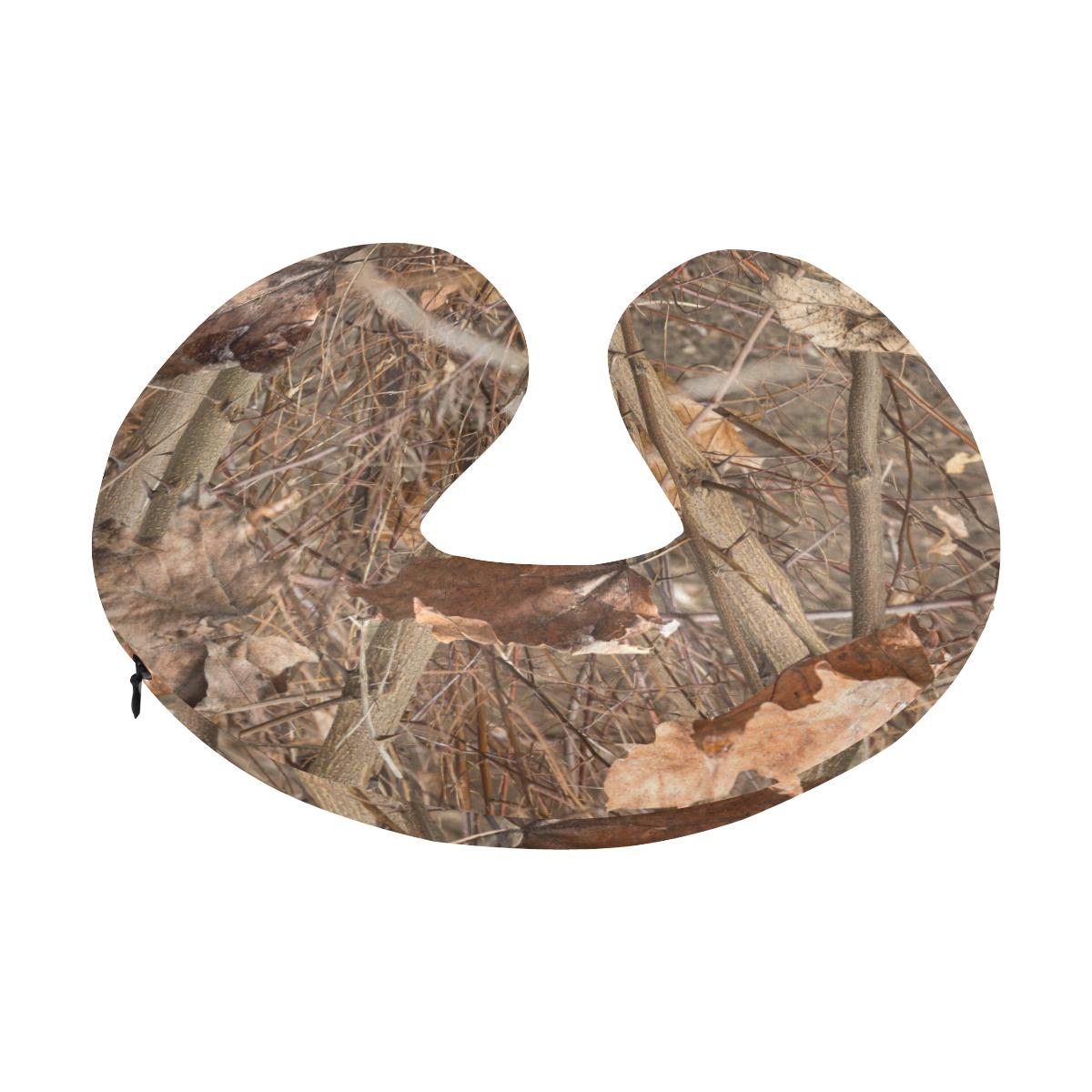 Camo Realistic Tree Forest Autumn Print U-Shaped Travel Neck Pillow-JTAMIGO.COM