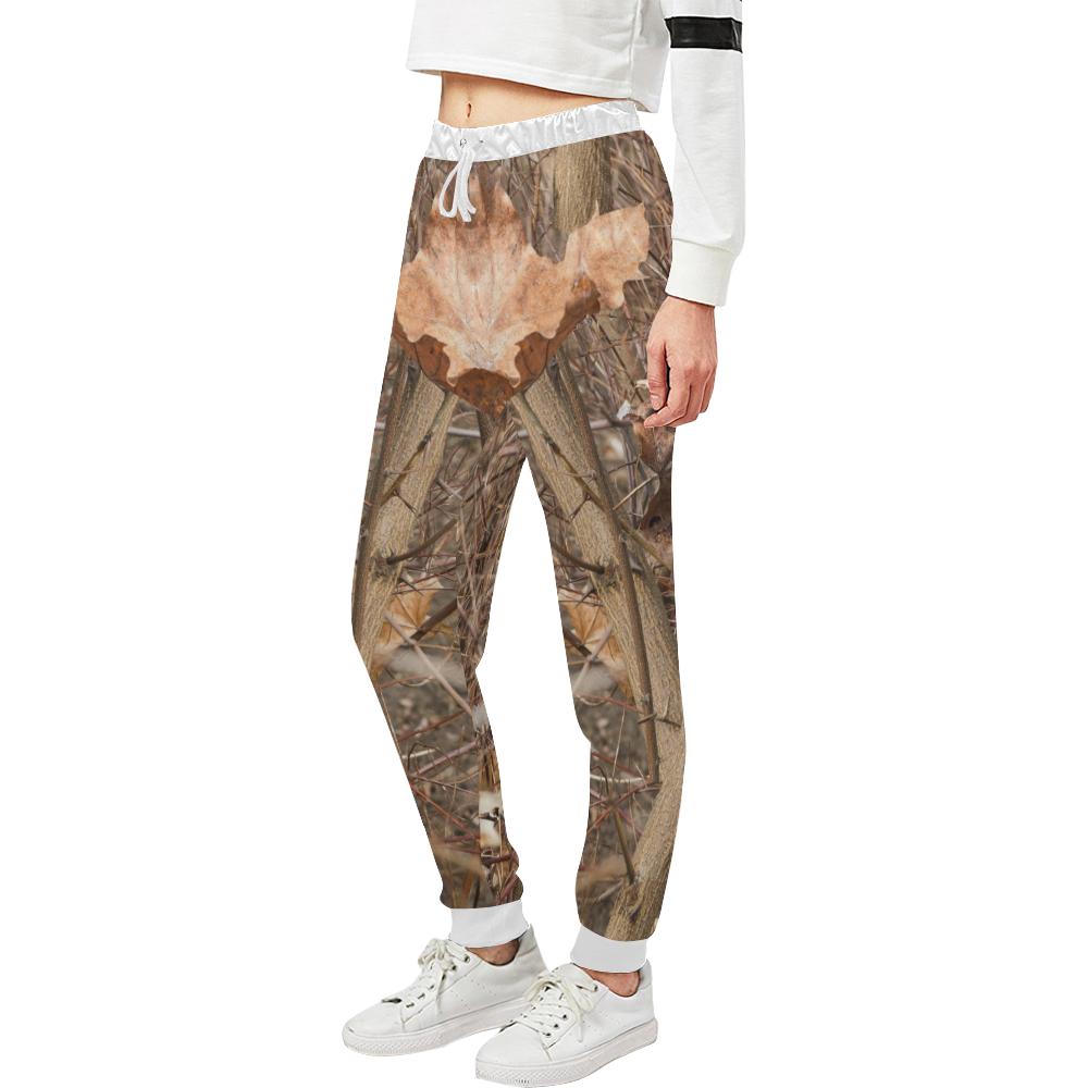 Camo Realistic Tree Forest Autumn Print Unisex Casual Sweatpants (Model L11)-JTAMIGO.COM
