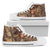 Camo Realistic Tree Forest Autumn Print Women High Top Shoes