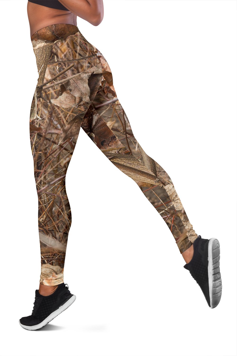 Camo Realistic Tree Forest Autumn Print Women Leggings
