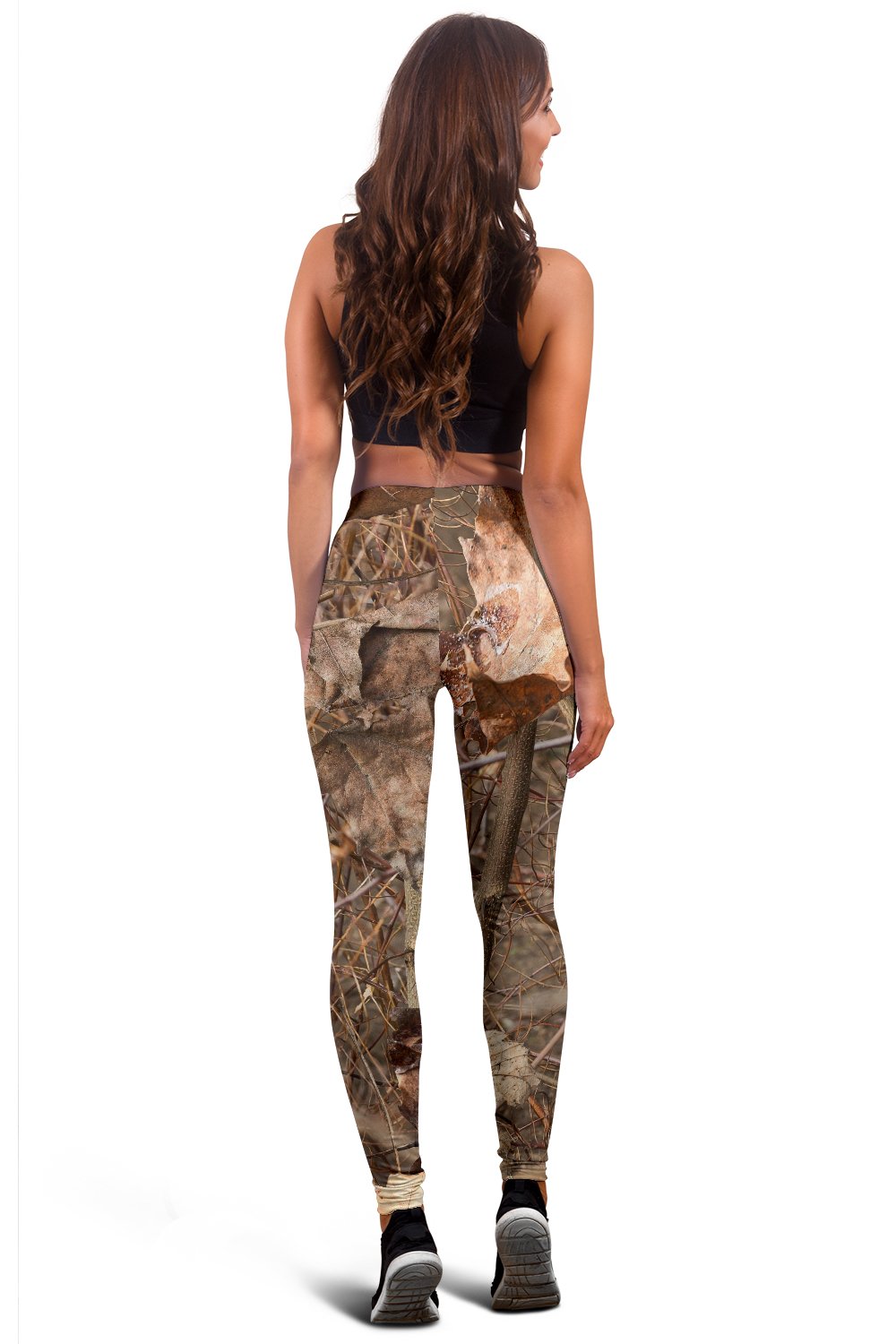 Camo Realistic Tree Forest Autumn Print Women Leggings