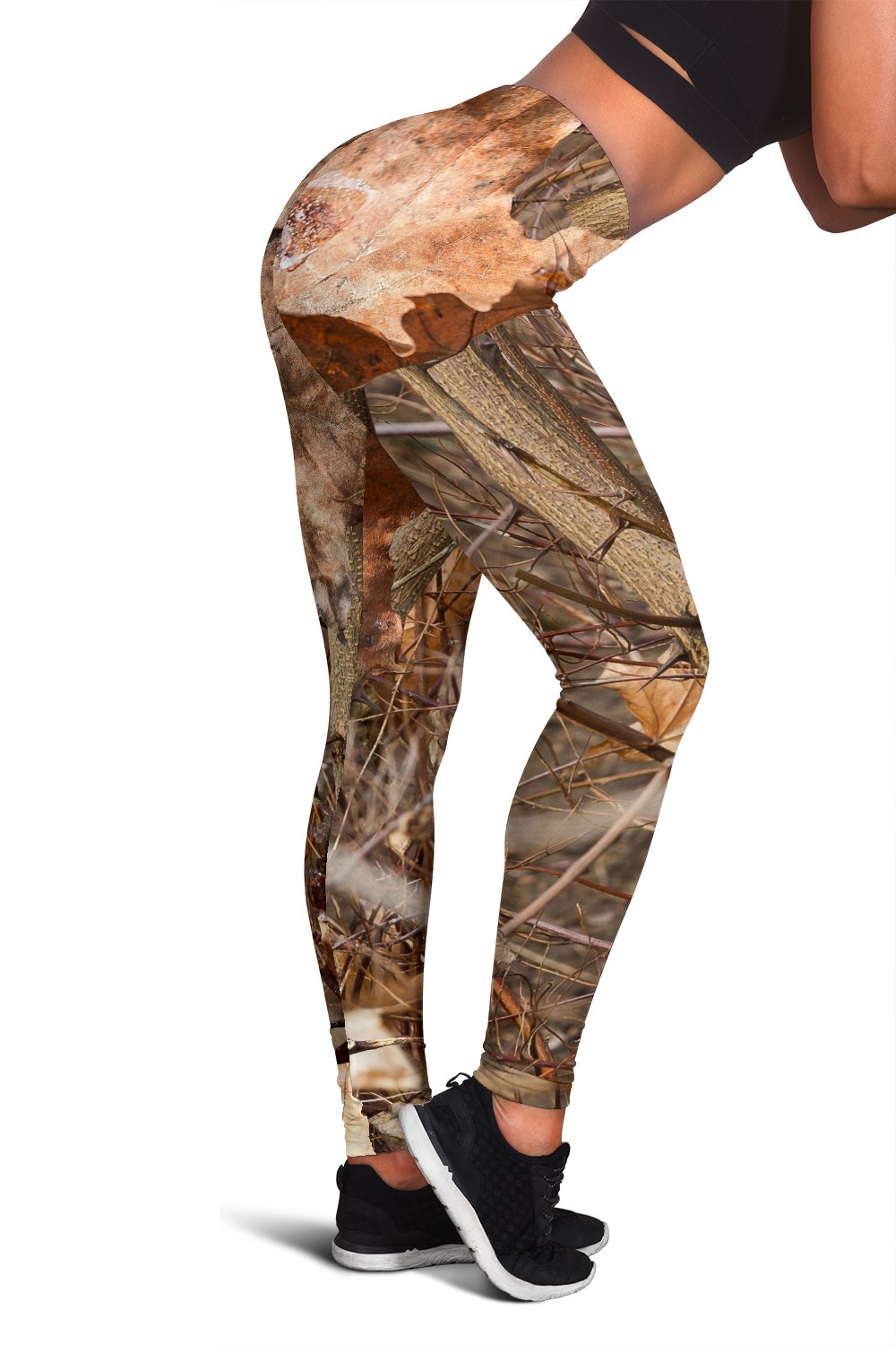 Camo Realistic Tree Forest Autumn Print Women Leggings