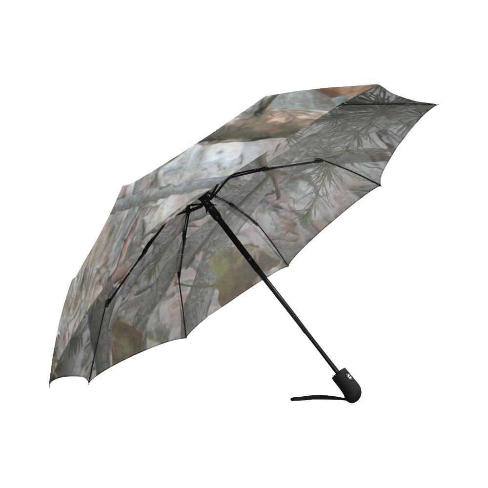 Camo Realistic Tree Forest Pattern Automatic Foldable Umbrella