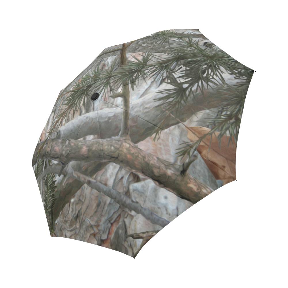 Camo Realistic Tree Forest Pattern Automatic Foldable Umbrella