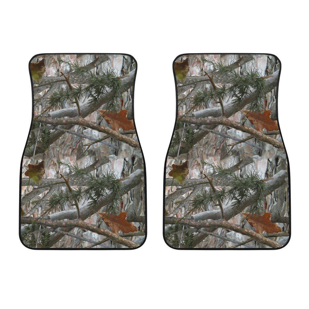 Camo Realistic Tree Forest Pattern Car Floor Mats