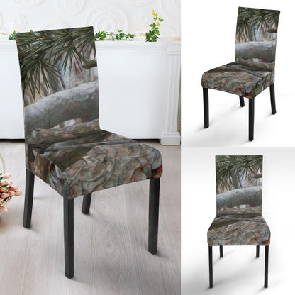 Camo Realistic Tree Forest Pattern Dinning Chair Slipper-JTAMIGO.COM