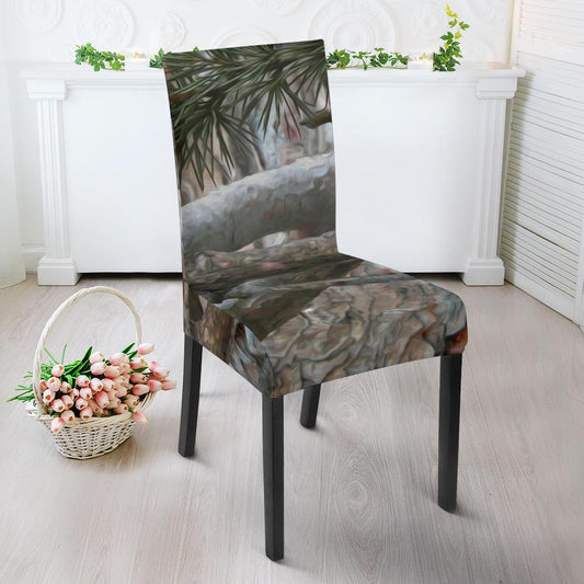 Camo Realistic Tree Forest Pattern Dinning Chair Slipper-JTAMIGO.COM