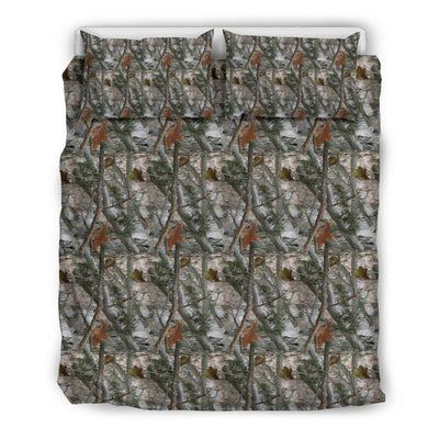 Camo Realistic Tree Forest Pattern Duvet Cover Bedding Set