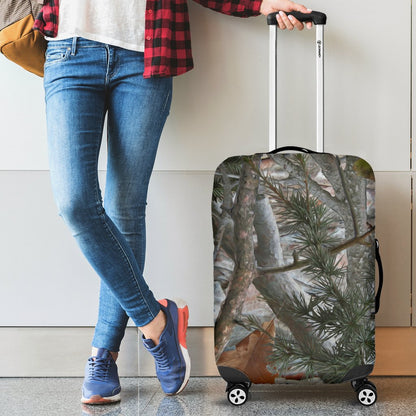 Camo Realistic Tree Forest Pattern Luggage Cover Protector