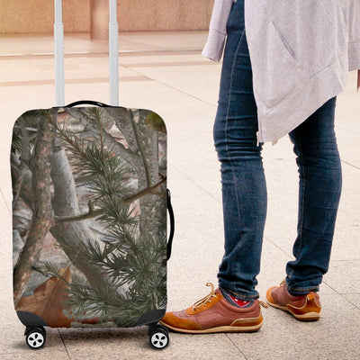 Camo Realistic Tree Forest Pattern Luggage Cover Protector