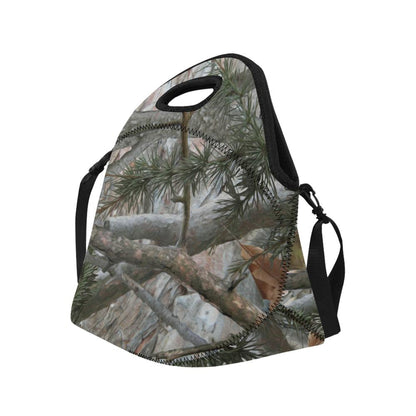 Camo Realistic Tree Forest Pattern Neoprene Lunch Bag (Model 1669)(Large)-JTAMIGO.COM