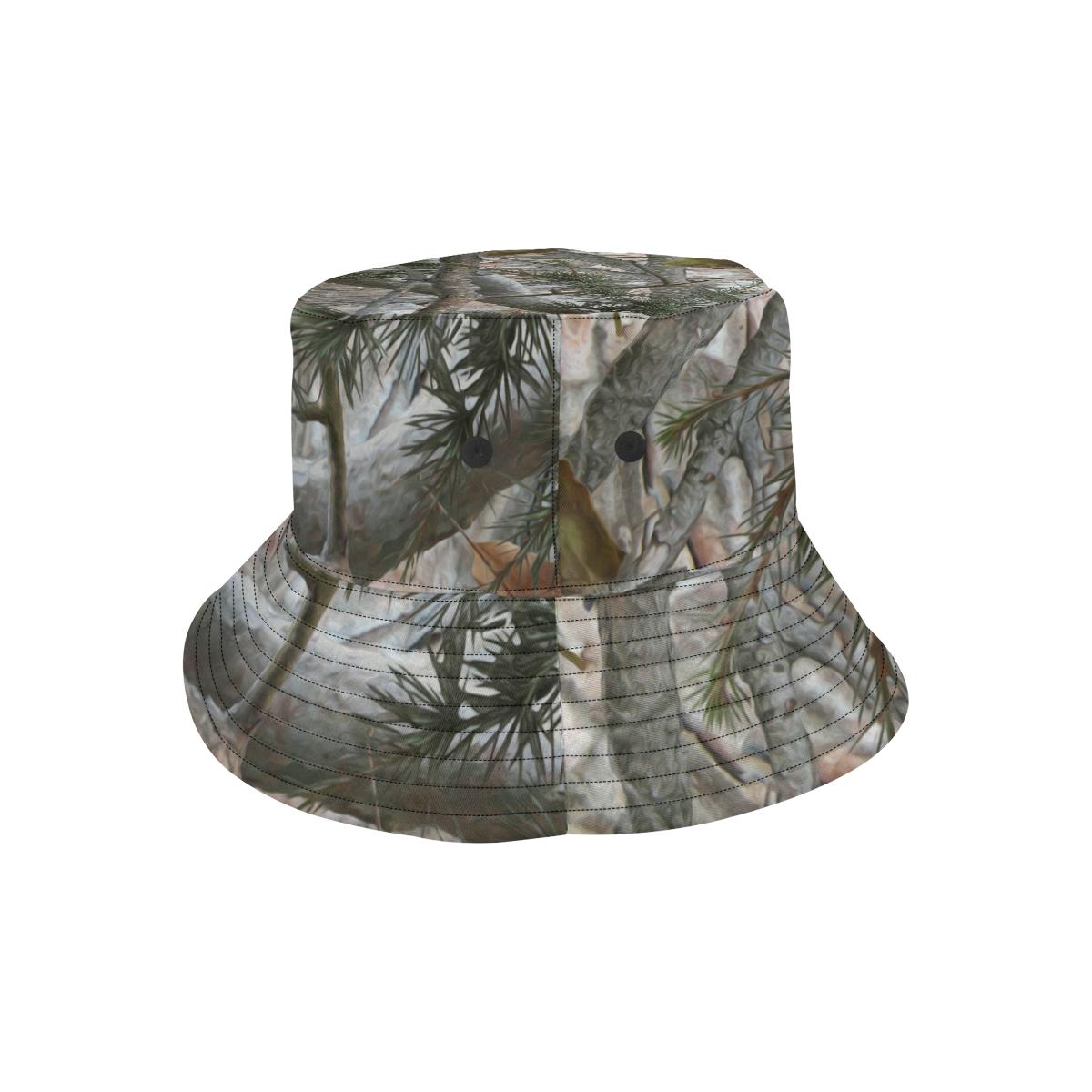 Camo Realistic Tree Forest Pattern Unisex Bucket Hat