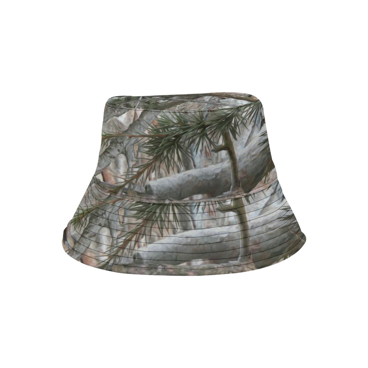 Camo Realistic Tree Forest Pattern Unisex Bucket Hat