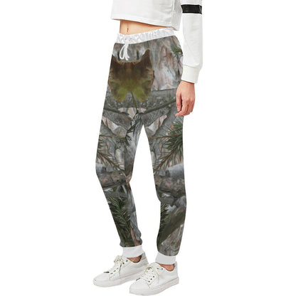 Camo Realistic Tree Forest Pattern Unisex Casual Sweatpants (Model L11)-JTAMIGO.COM