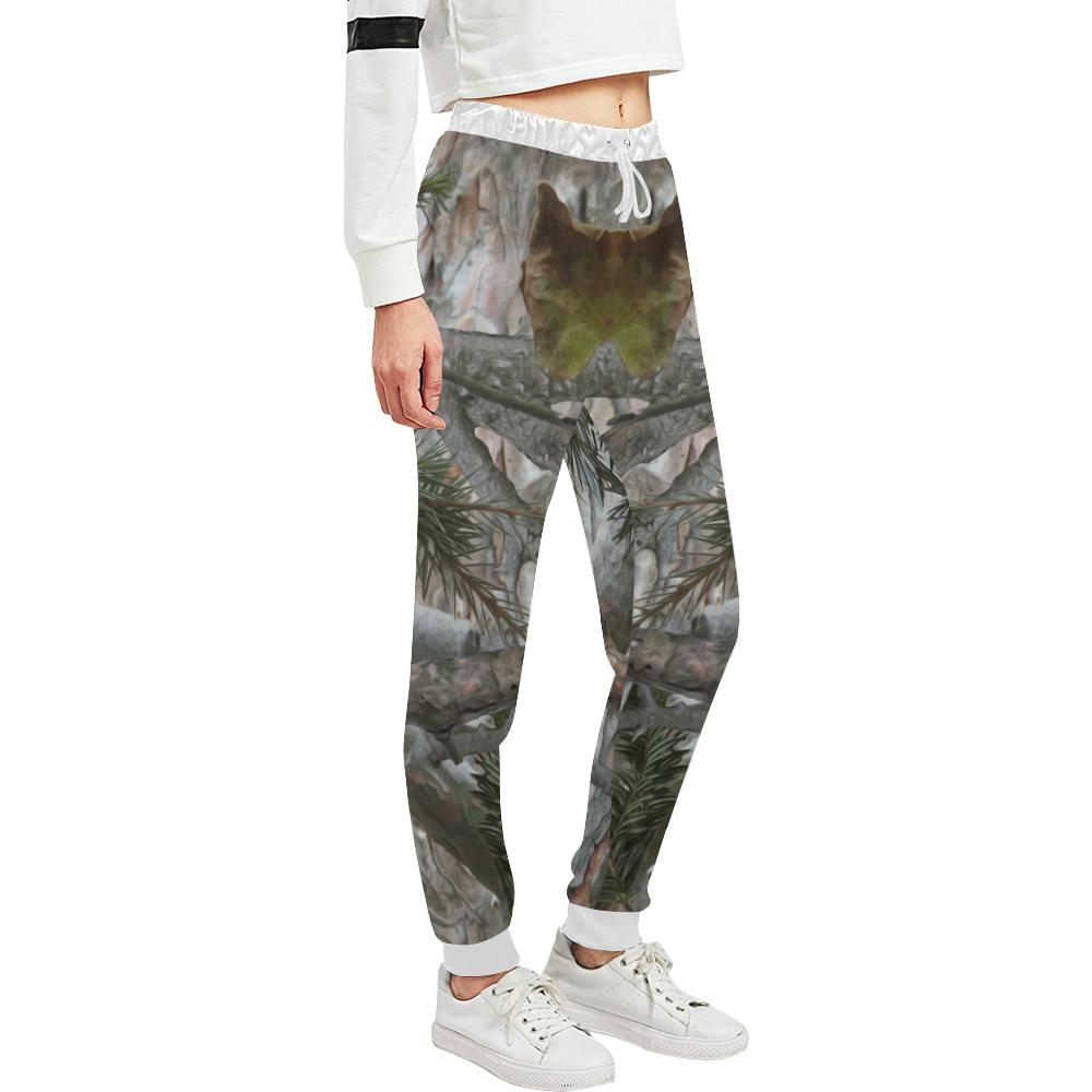 Camo Realistic Tree Forest Pattern Unisex Casual Sweatpants (Model L11)-JTAMIGO.COM
