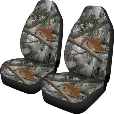 Camo Realistic Tree Forest Pattern Universal Fit Car Seat Covers