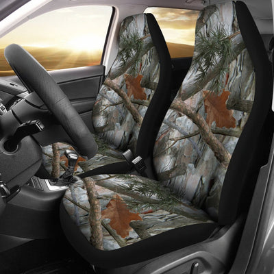 Camo Realistic Tree Forest Pattern Universal Fit Car Seat Covers