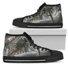 Camo Realistic Tree Forest Pattern Women High Top Shoes