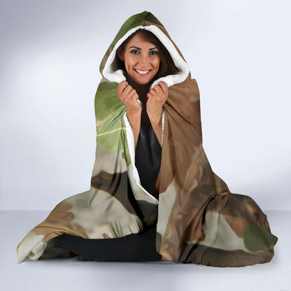 Camo Realistic Tree Forest Print Hooded Blanket-JTAMIGO.COM