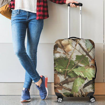 Camo Realistic Tree Forest Print Luggage Cover Protector