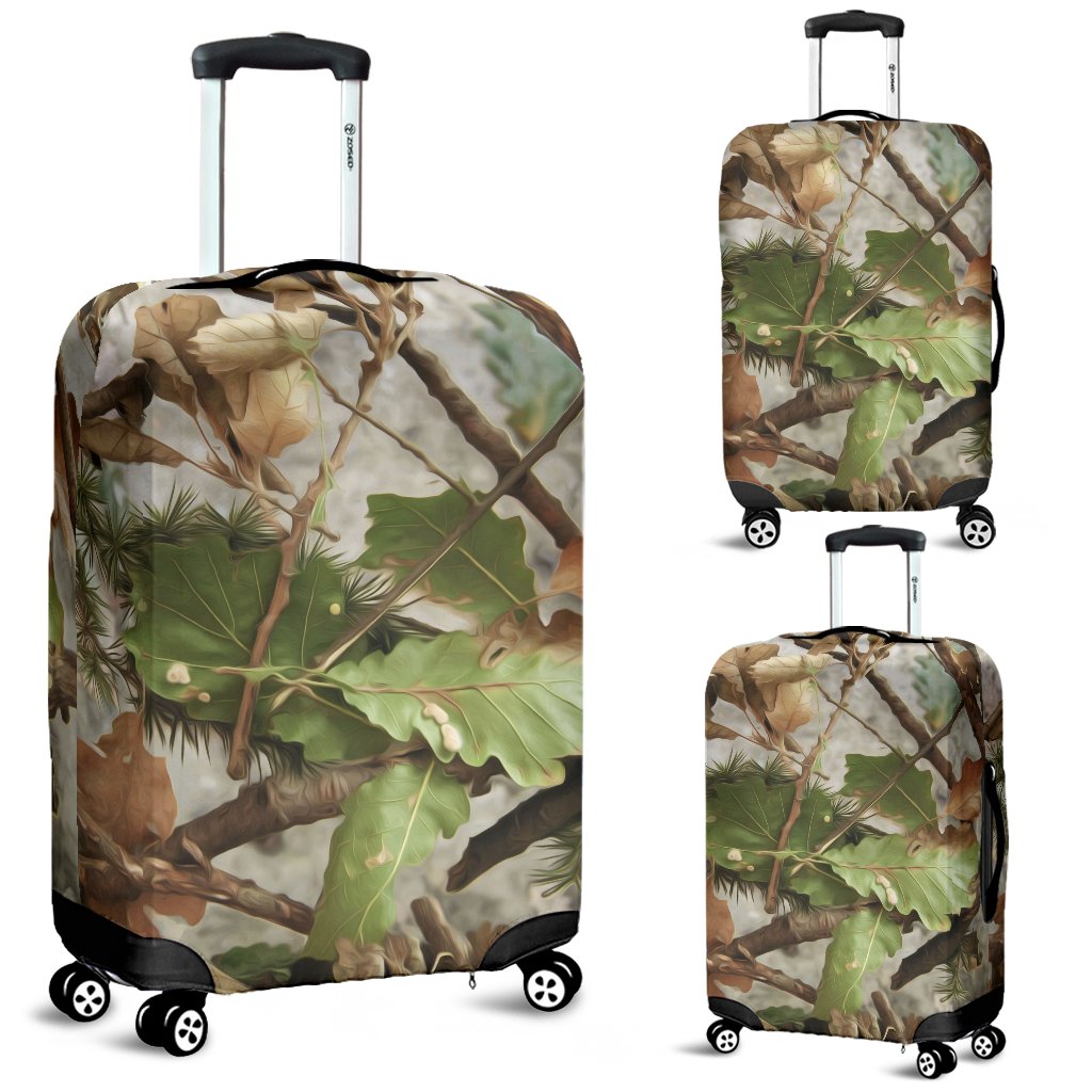 Camo Realistic Tree Forest Print Luggage Cover Protector