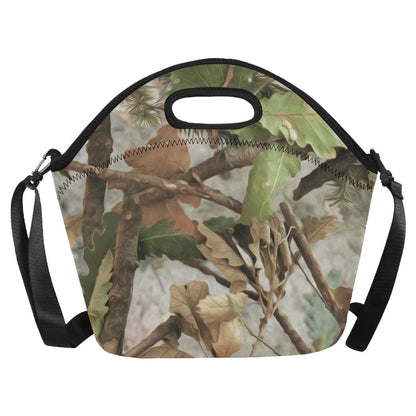 Camo Realistic Tree Forest Print Neoprene Lunch Bag (Model 1669)(Large)-JTAMIGO.COM
