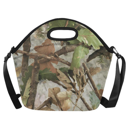 Camo Realistic Tree Forest Print Neoprene Lunch Bag (Model 1669)(Large)-JTAMIGO.COM