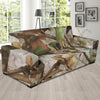 Camo Realistic Tree Forest Print Sofa Slipcover-JTAMIGO.COM