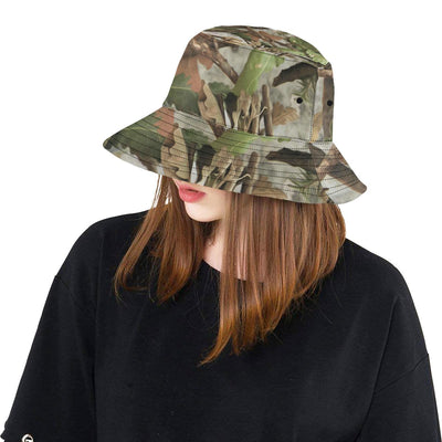 Camo Realistic Tree Forest Print Unisex Bucket Hat