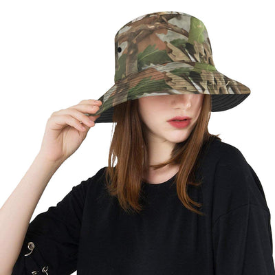 Camo Realistic Tree Forest Print Unisex Bucket Hat